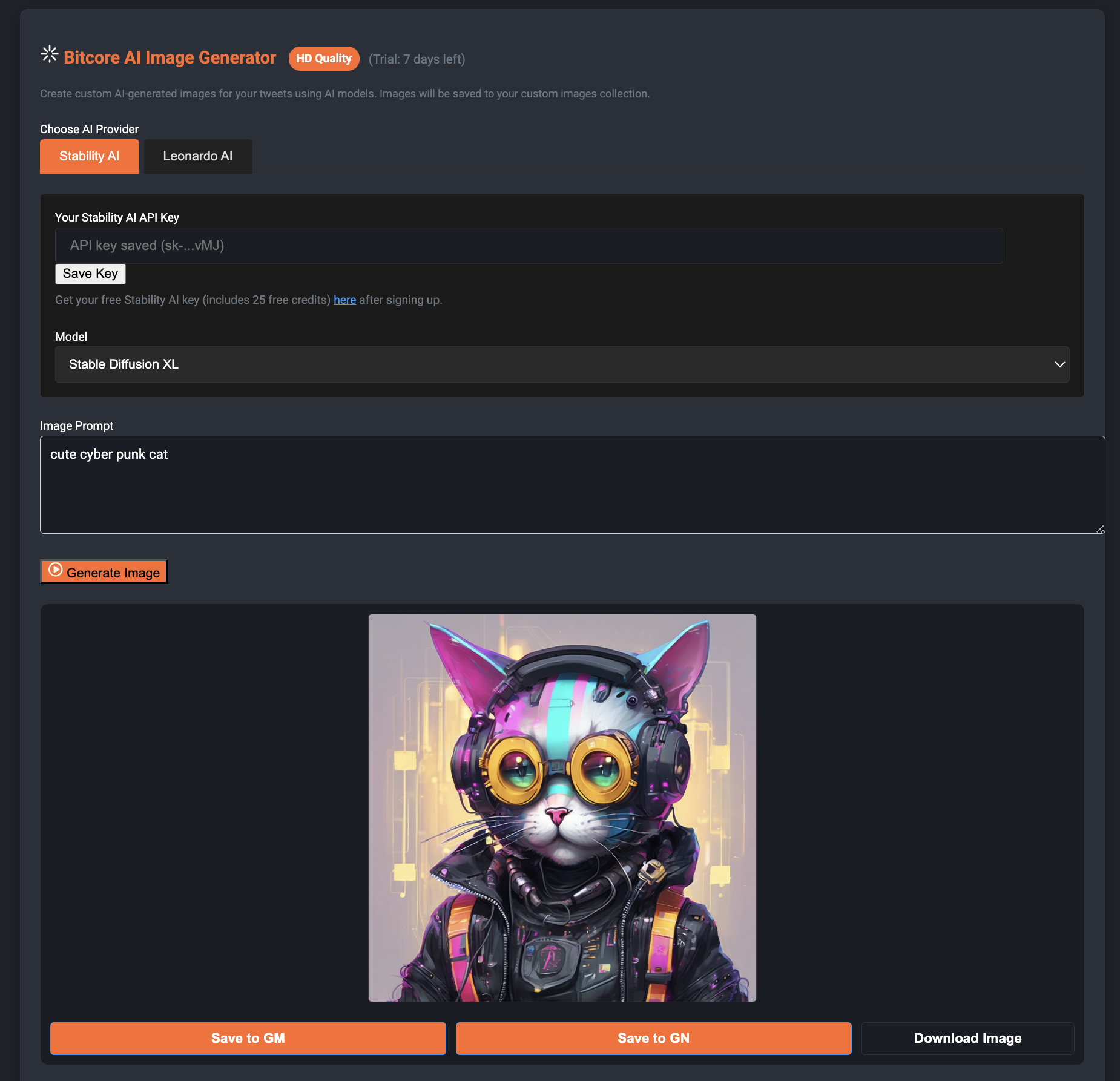 AI image generation